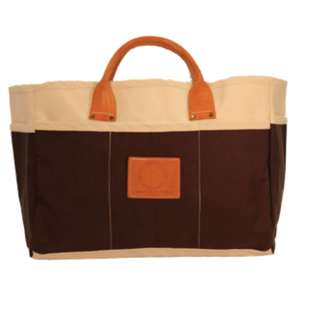 Natural Canvas Open Tool Bag w/18 Oz. Colored Pockets 1