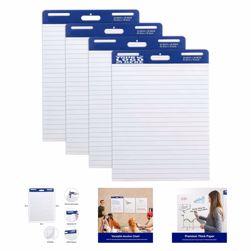 25" x 30" 30 Sheets Lined Sticky Easel Pad