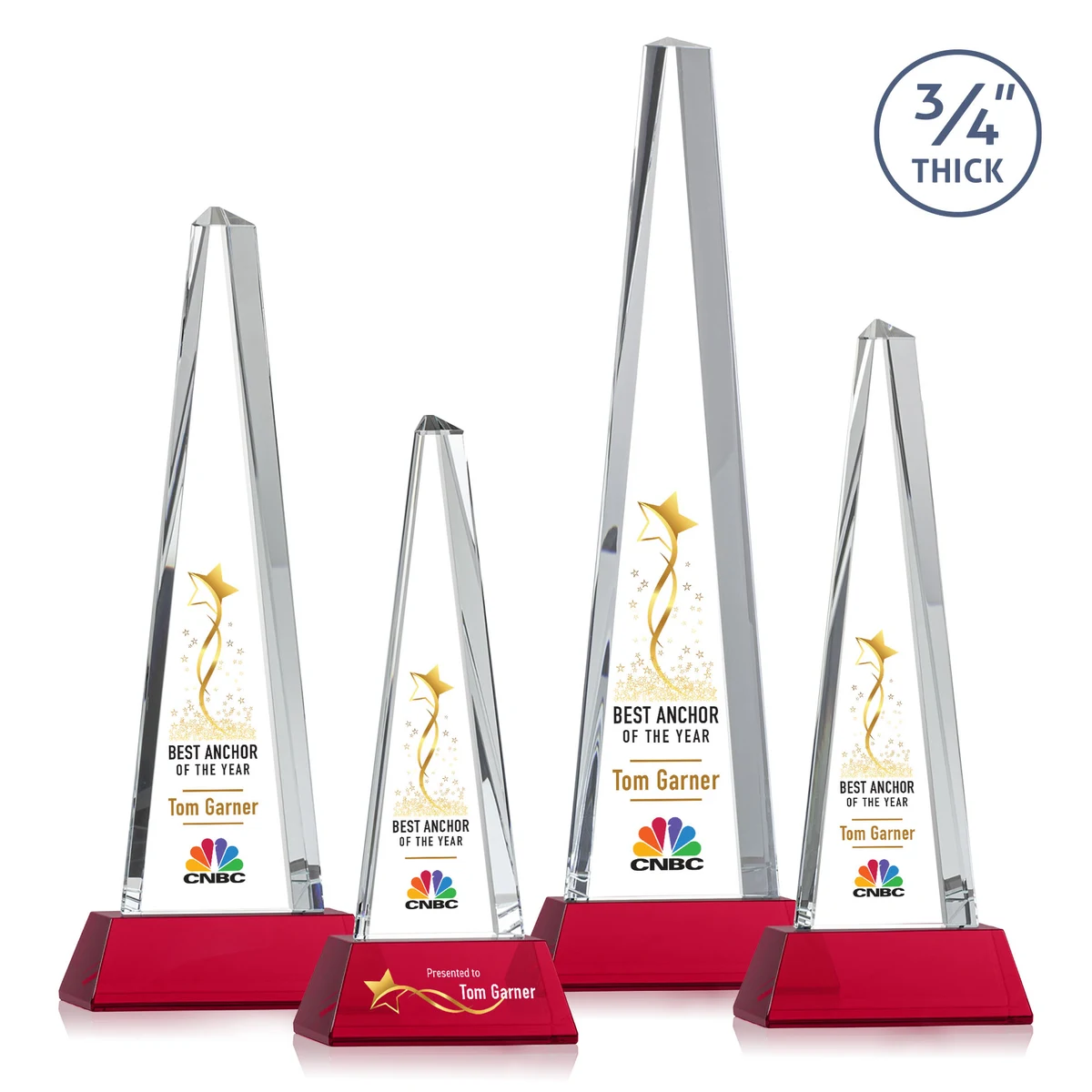 Majestic Tower VividPrint™ Award on Newhaven - Red 1