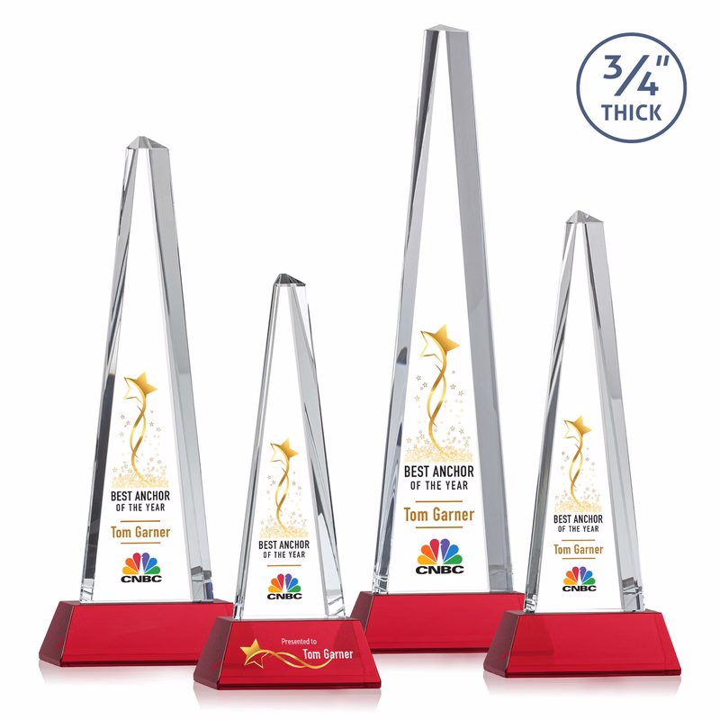 Majestic Tower VividPrint™ Award on Newhaven - Red