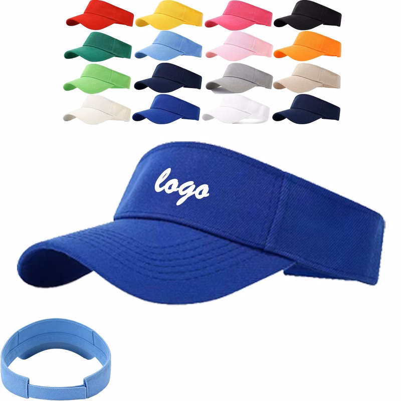 Breathable Kids Open Top Sun Visor Custom Embroidery