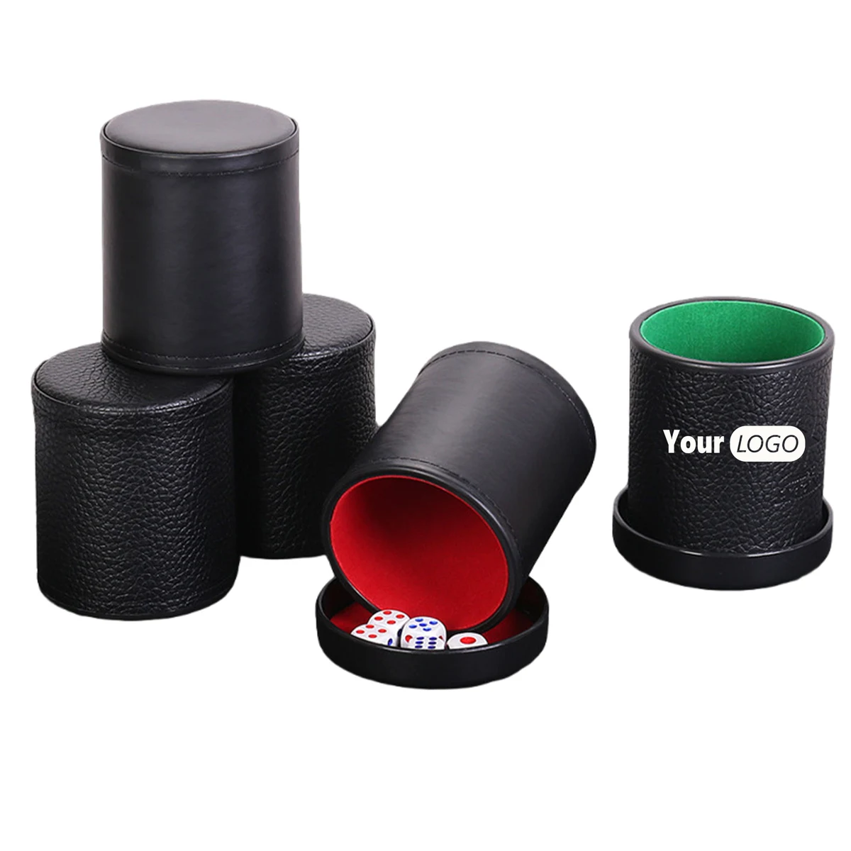 Black Leather Dice Cup 1