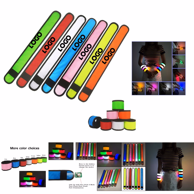 LED Armbands Slap Bracelets Wristbands