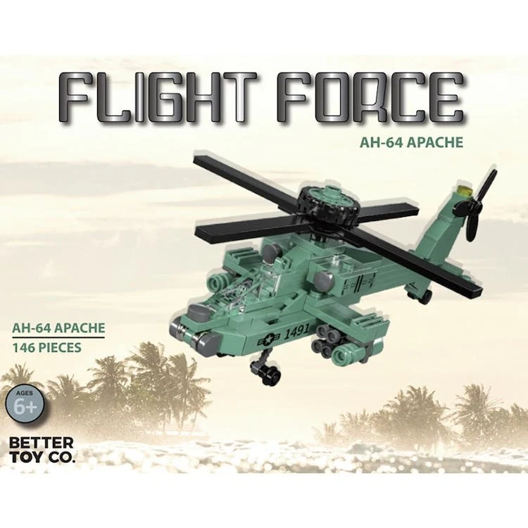 AH-64 Apache Helicopter Building Brick Kits - 146 Pieces Ages 6+ 1