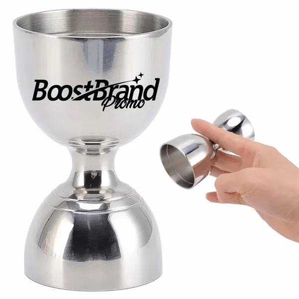 Custom 2 oz Polished Stainless Steel Cocktail Measuring Jigger — Barware Professional Tool