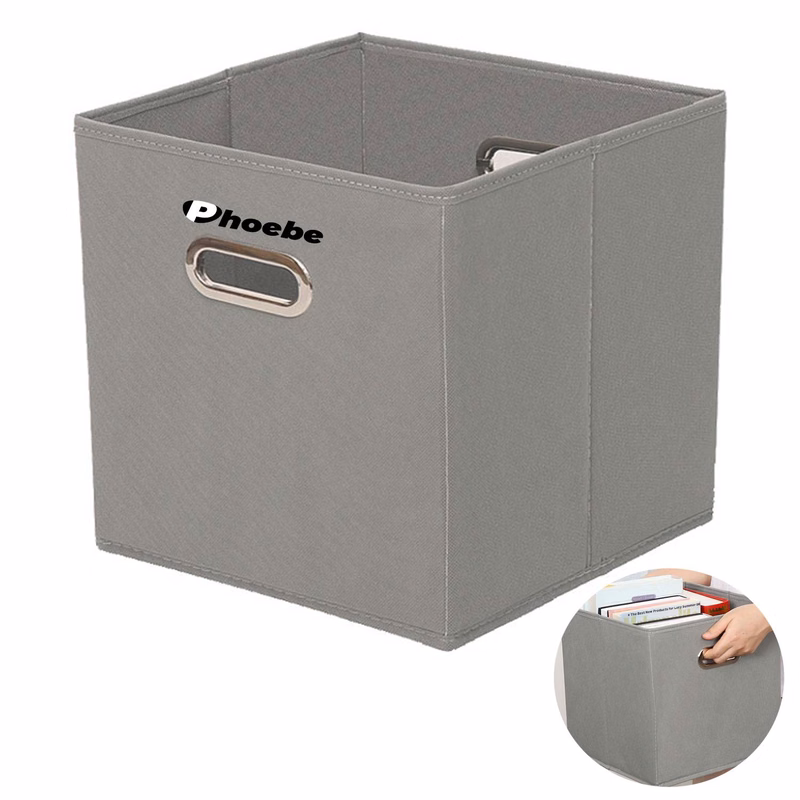 Cube Storage Boxes With Double Metal Handle