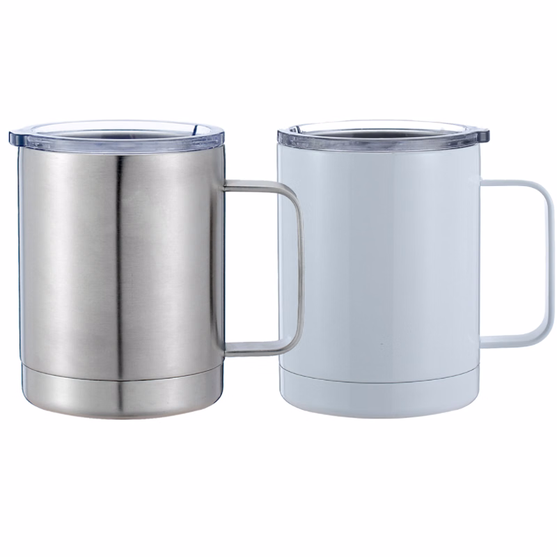 10oz stainless steel handle mug