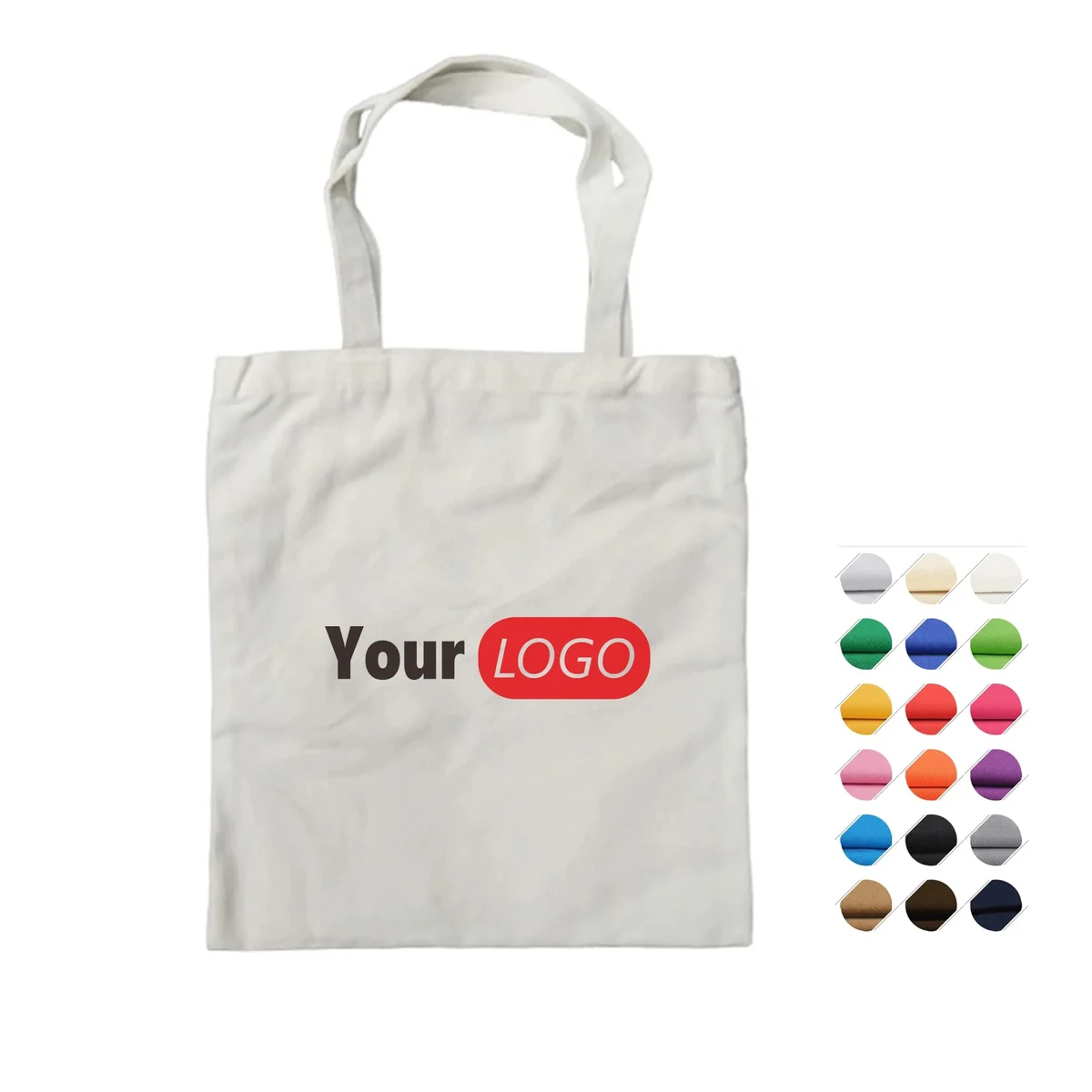 Portable Custom Canvas Tote Bags, custom tote bag with logo imprint 1