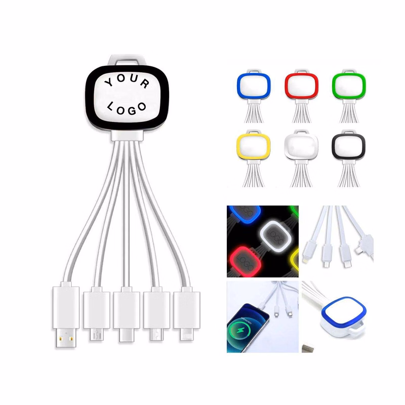 All In One 5 In 1 Charging Cable with Full Color Printing