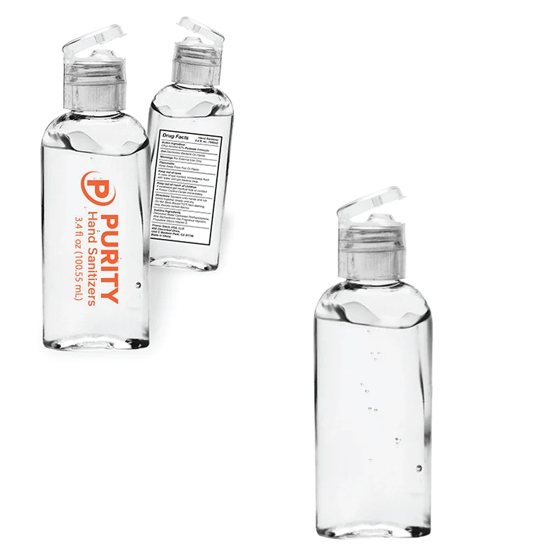 3.4 oz Hand Sanitizer Bottle - Gel - 62% Alcohol 1