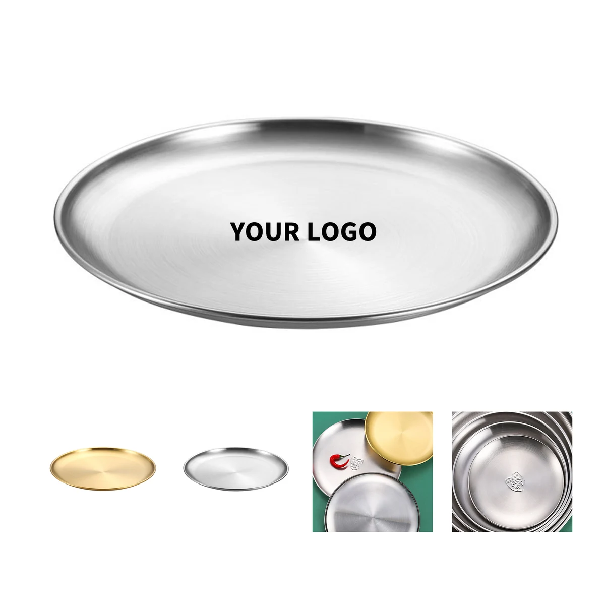 Type 304 Stainless Steel Serving Tray 7.9" Length X 0.6" Height 1