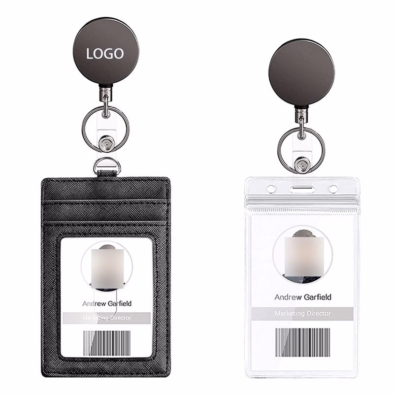 Heavy Duty Metal Retractable Badge Holder Pu