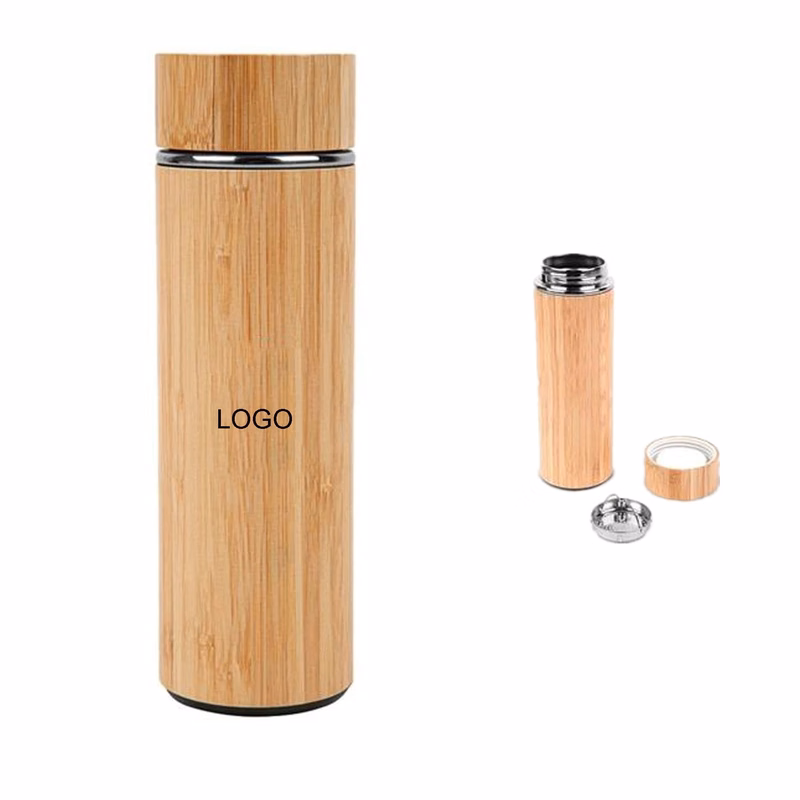 Vacuum Bamboo Water Bottle