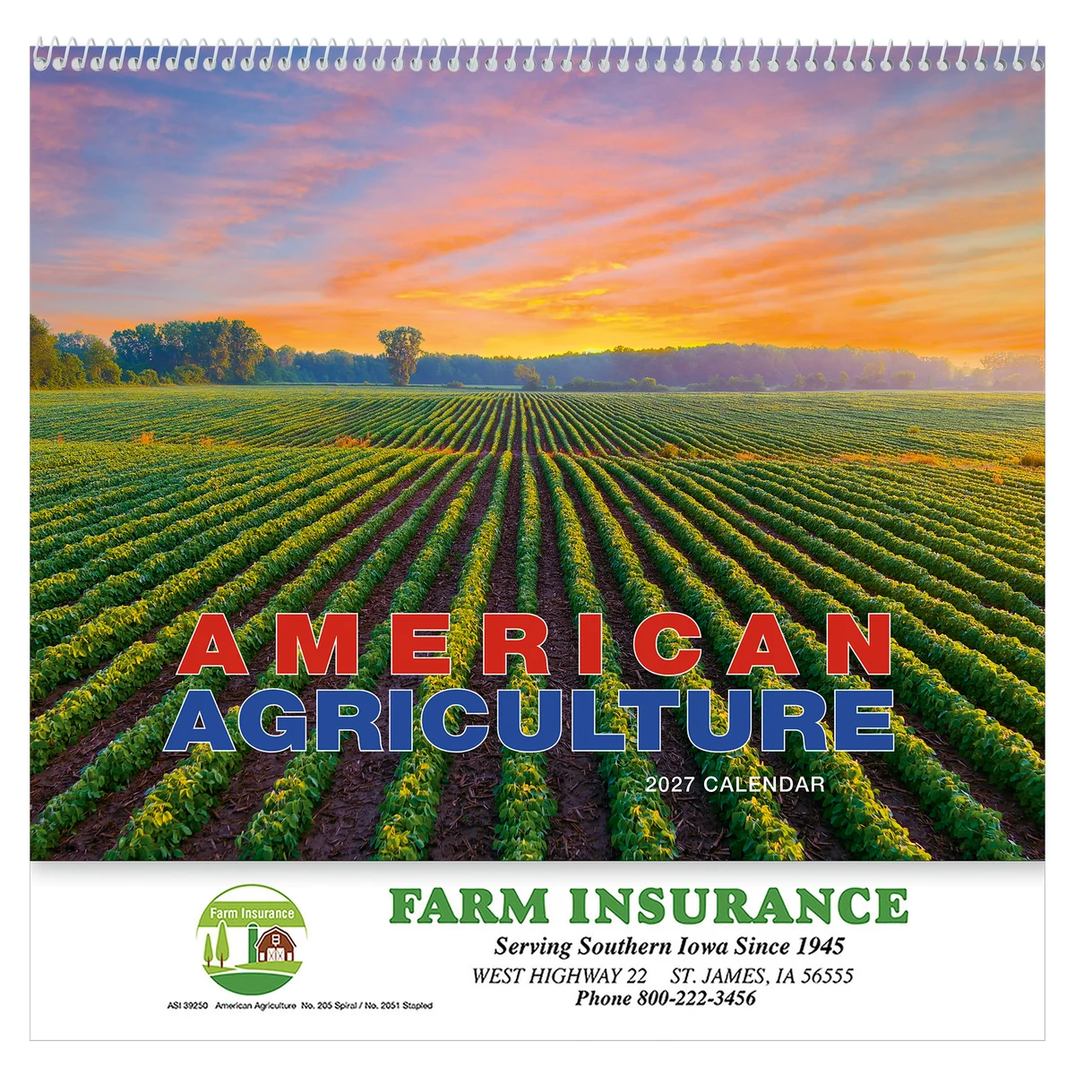 American Agriculture Wall Calendar: 2027 Spiral Bound 1