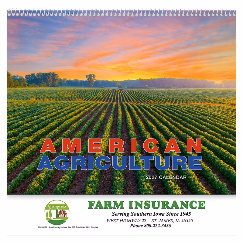 American Agriculture Wall Calendar: 2027 Spiral Bound