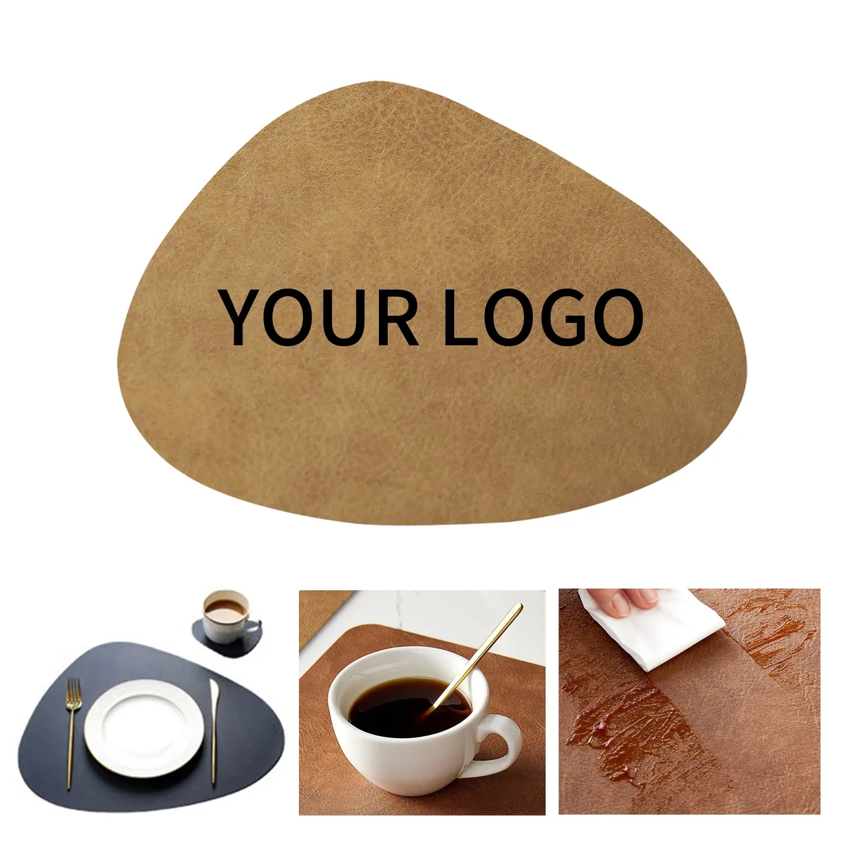 Teardrop PU Leather Insulated Coaster 1