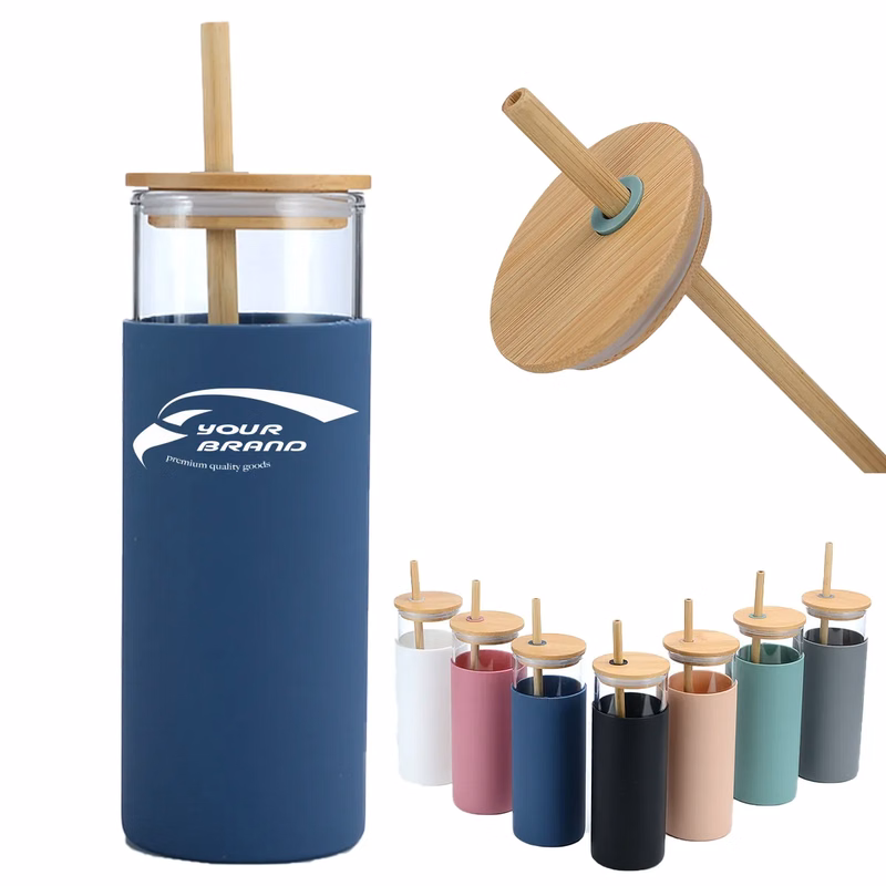 20OZ.Tumbler With Bamboo Lid & Straw Cup Beer Coffee Glasses