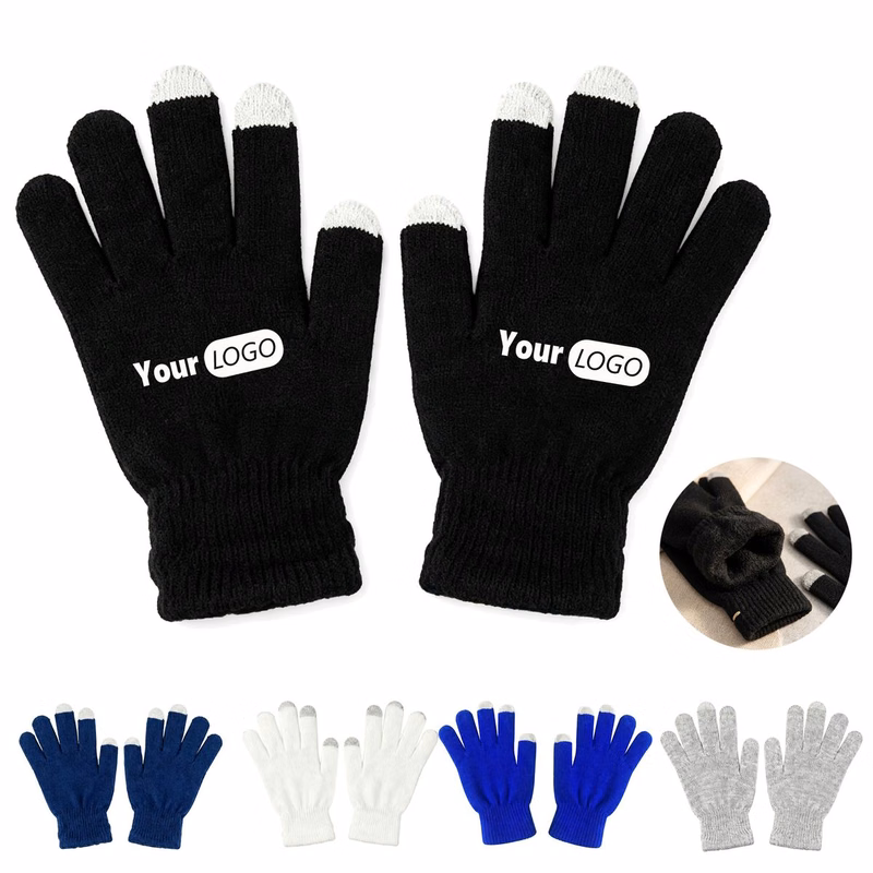 Knit Touchscreen Gloves For Winter Hand Protection