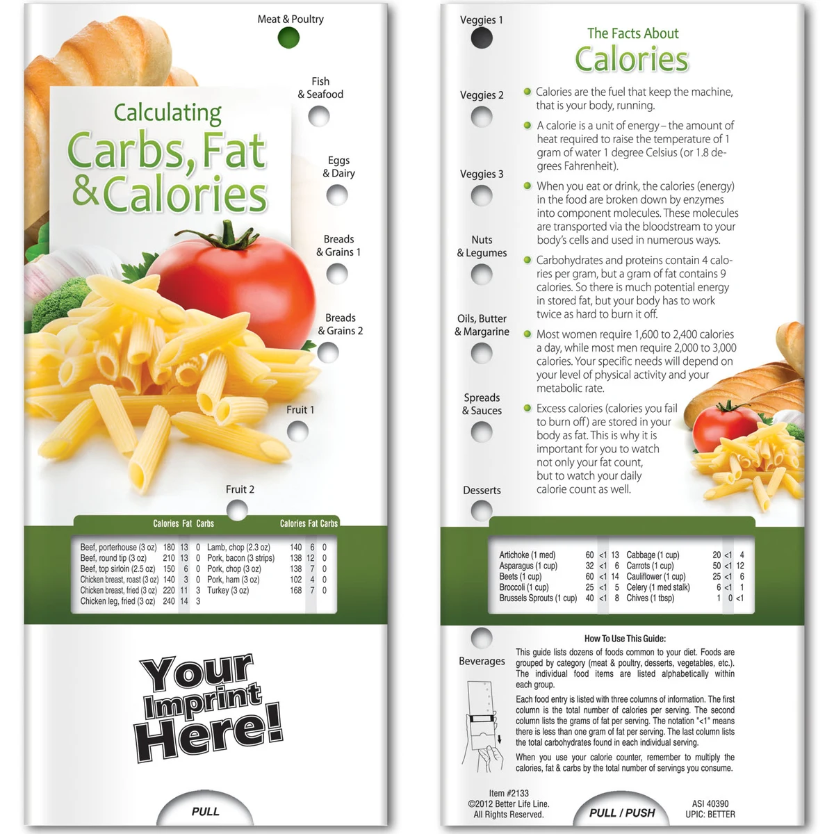 Pocket Slider - Calculating Carbs, Fat, and Calories 1