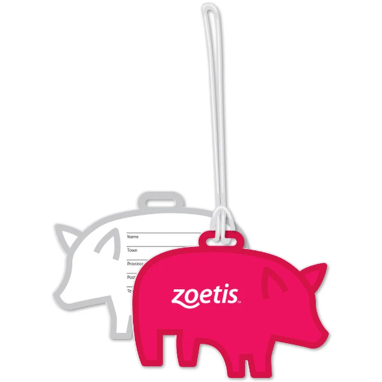 Custom Write-On Luggage Tags .020 Plastic (12 sq/in) Full Colour - 6" Loop 1