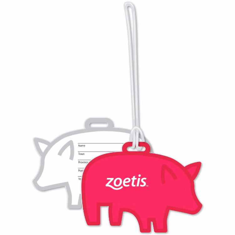 Custom Write-On Luggage Tags .020 Plastic (12 sq/in) Full Colour - 6" Loop