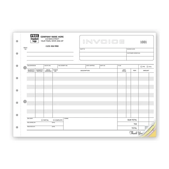 Invoices, Classic, Extra Wide 1