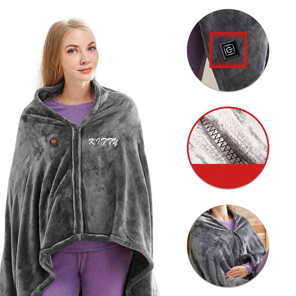 Multi-functional USB heated wrap for electric warmth 1