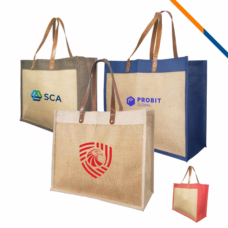 Nepeta Laminated Jute Tote Bag