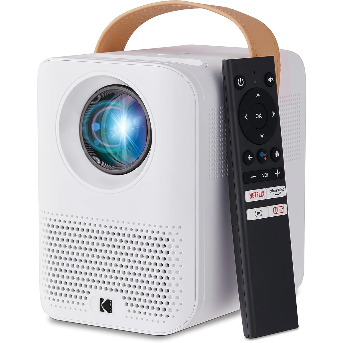 KODAK FLIK HD9 Smart Projector | Mini White Portable Indoor & Outdoor Movie with Android TV Strea... 1