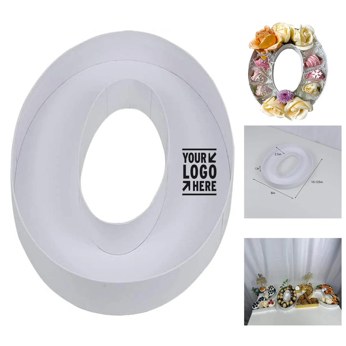 10" Cardboard Number Shaped Candy Container Box 1