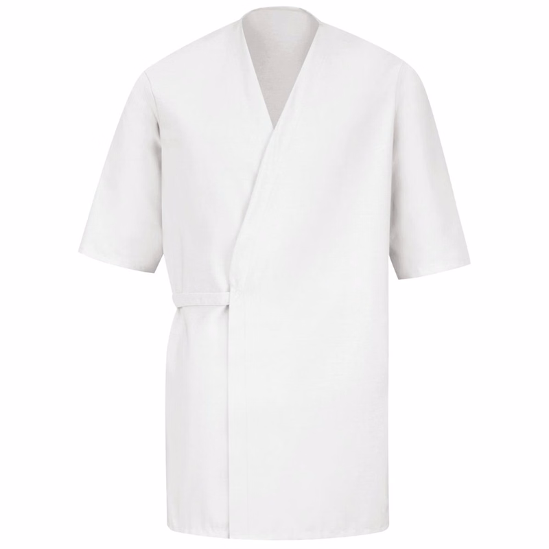 Men's Collarless Poplin Butcher Wrap - WP18