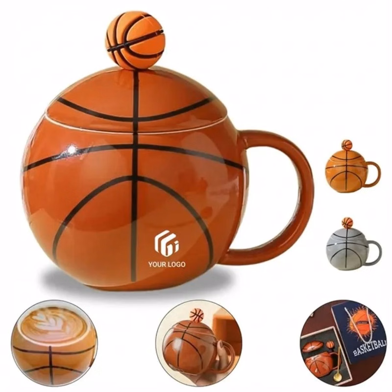 Sports souvenir gift novelty basketball ceramic coffee mug