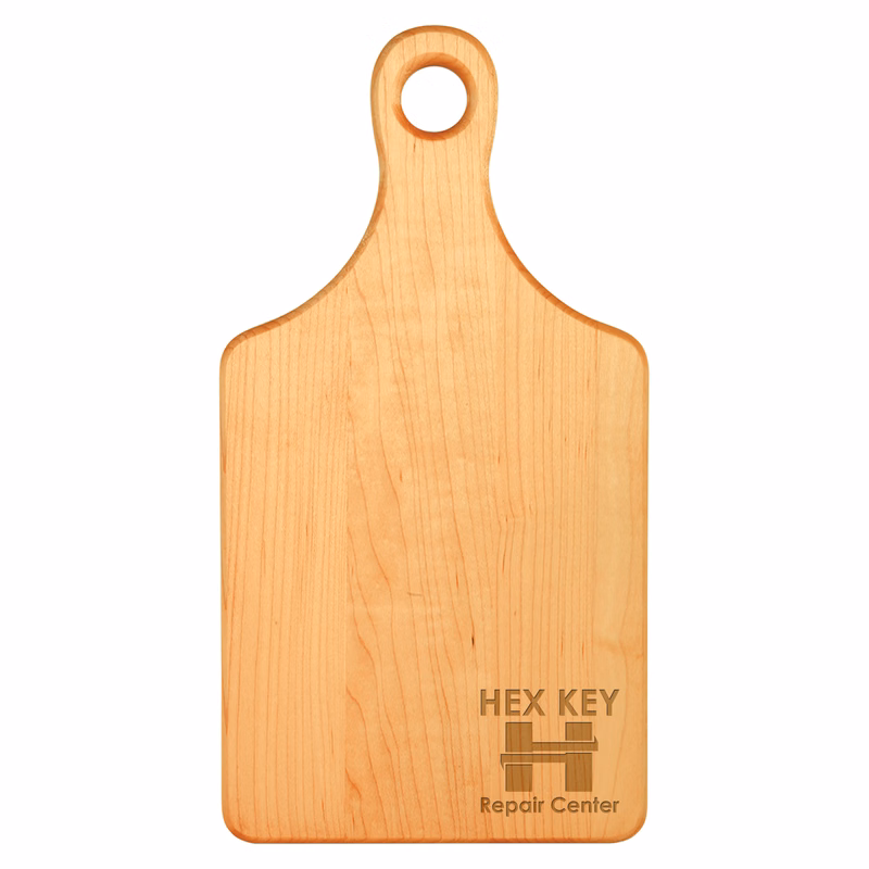 13" x 7" Maple Paddle Shaped Cutting Board