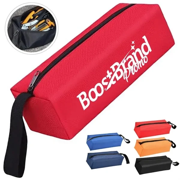 Custom Compact Zippered Utility Pouch with Handle — Office & Travel Organization 1