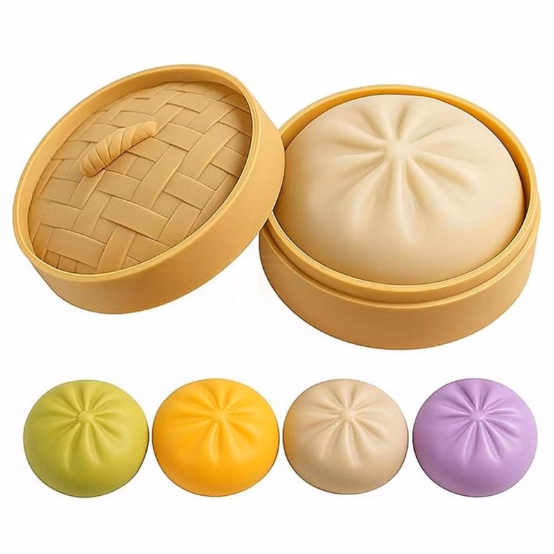 Realistic Steamed Bun Stress Toy