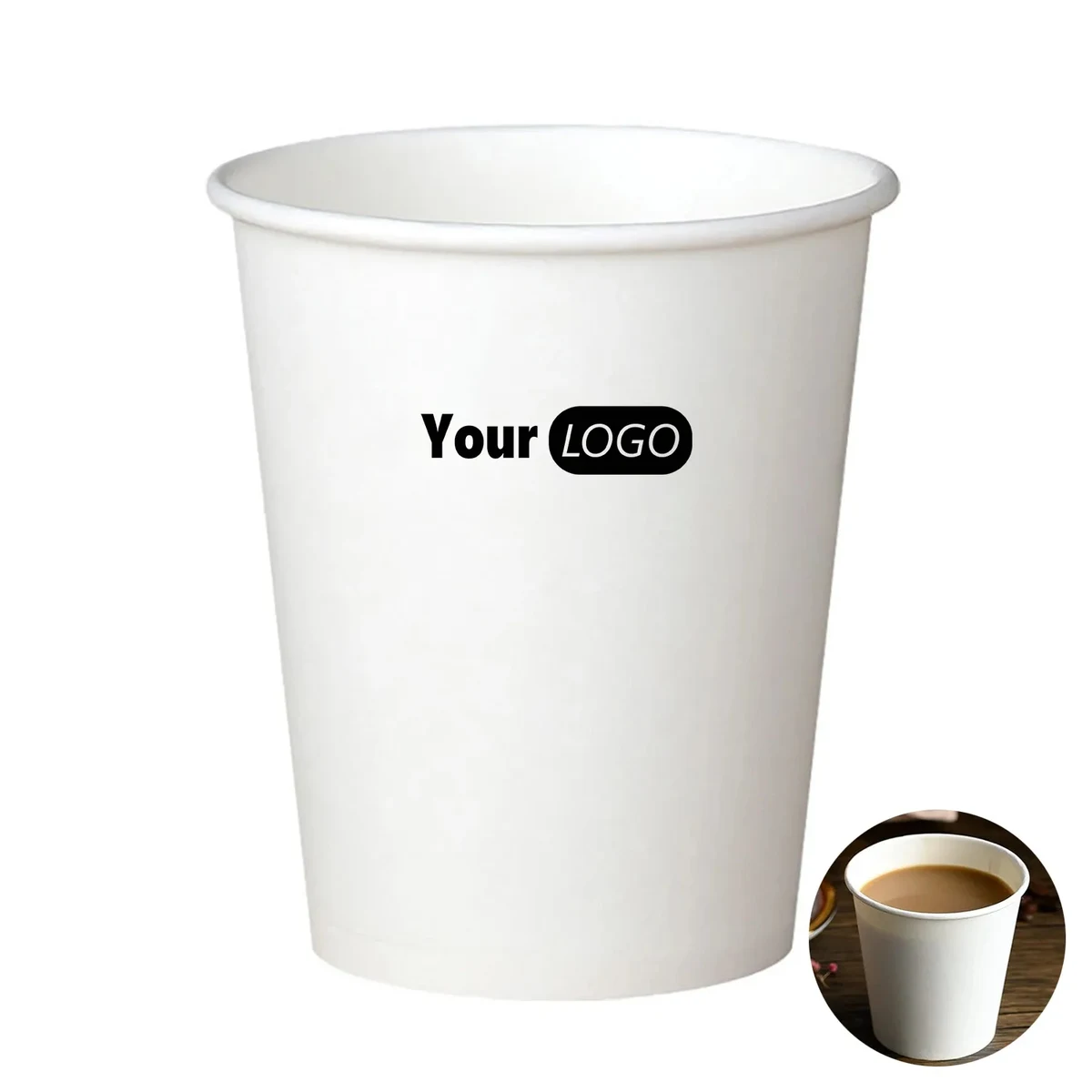 White Single Wall Disposable Paper Cups 1