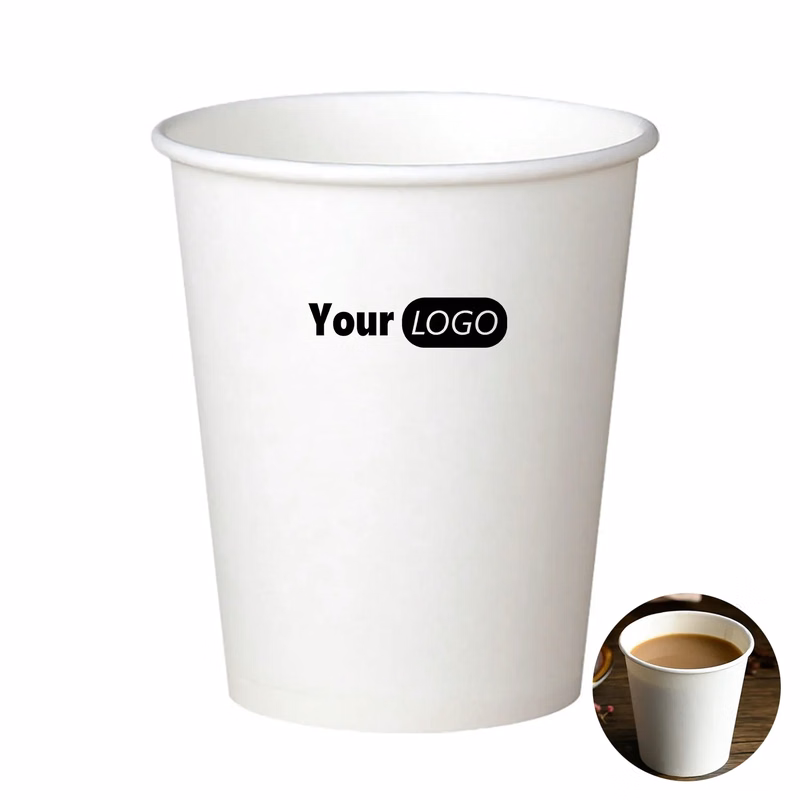 White Single Wall Disposable Paper Cups