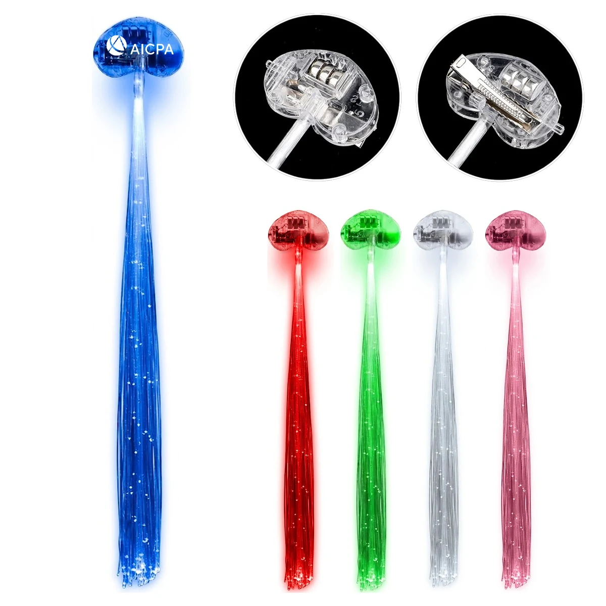LED Fiber Optic Hair Barrette 1