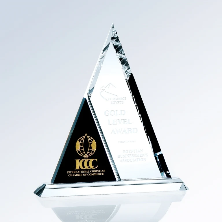 Duet Triangle Optic Crystal Award 1