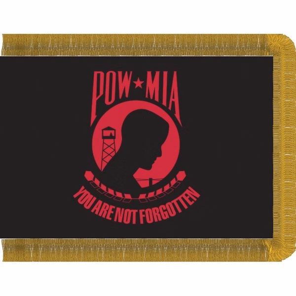 POW MIA Antenna Flags Red-Black