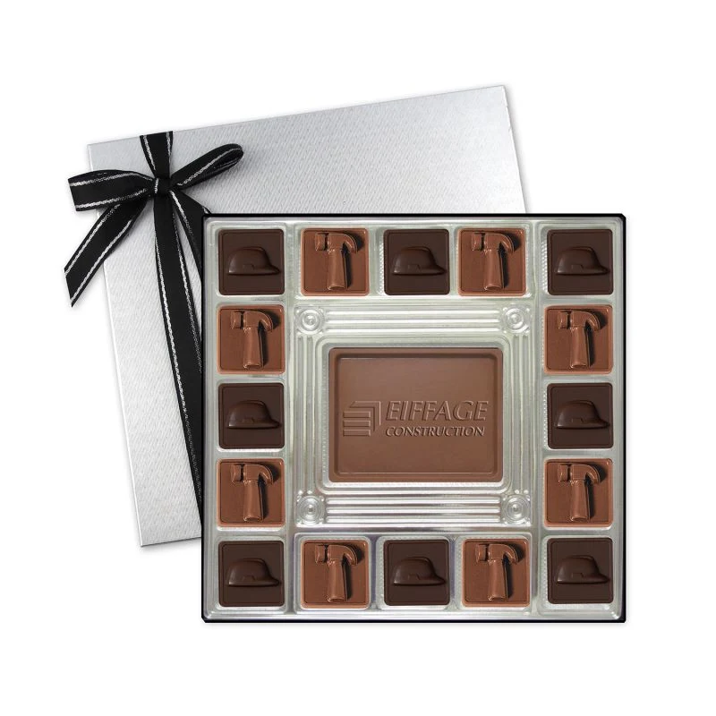 Custom Chocolate Squares Gift Box (13 1/2oz.) 1
