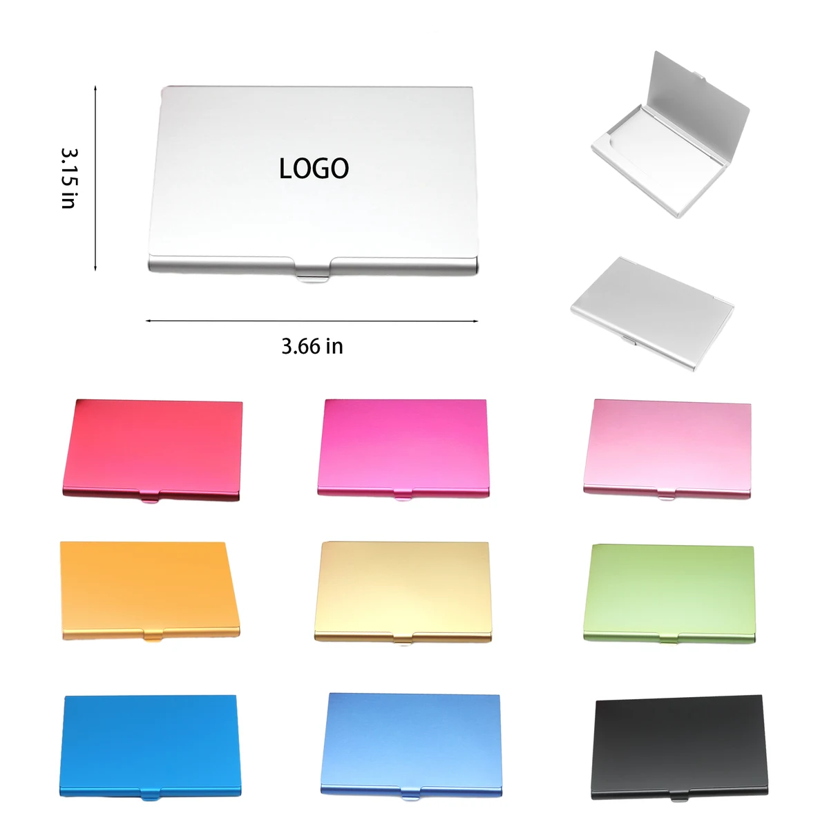 Slim Aluminum Alloy Metal Business Card Holder Wallet 1