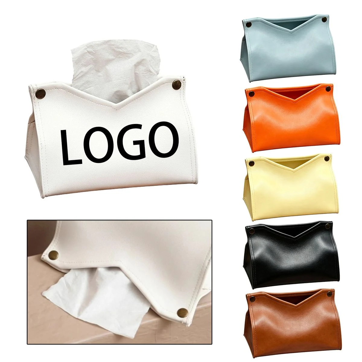 Large Capacity Leather Tissue Paper Box 1
