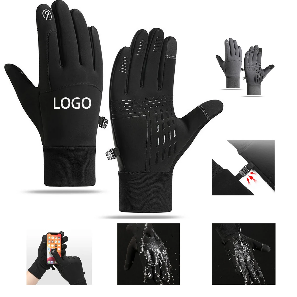 Touchscreen Windproof Fleece Cycling Gloves 1