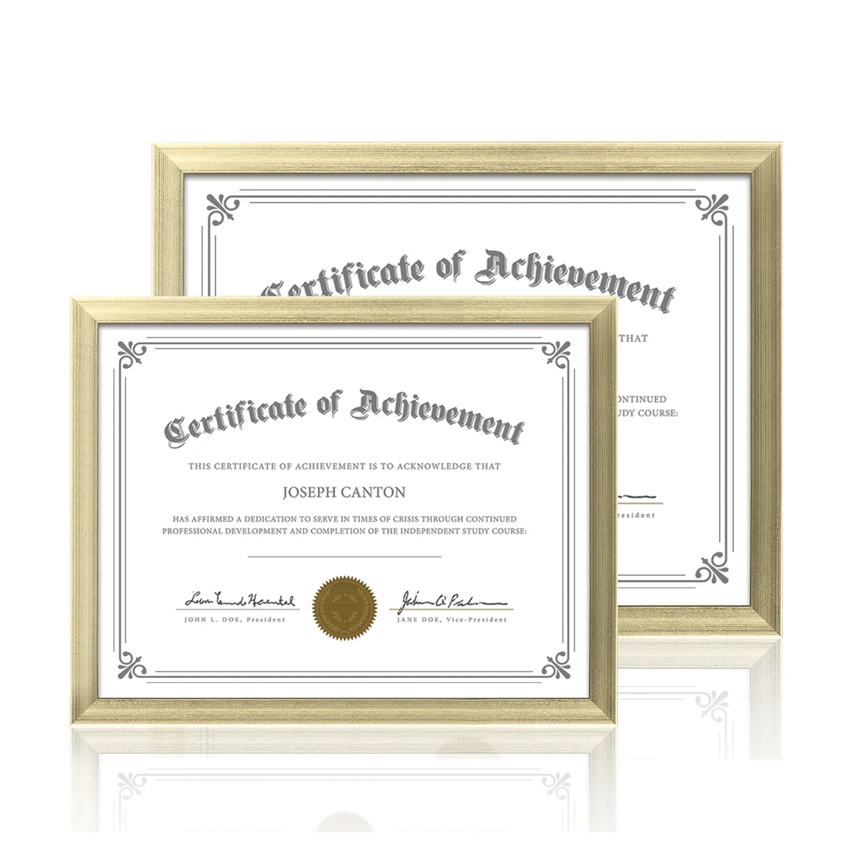 Calais Certificate Frame - Gold 1