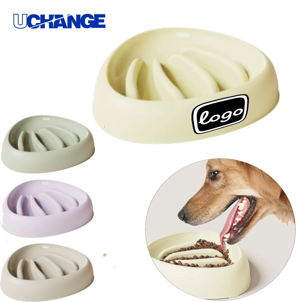 Shell Shaped Plastic Pet Bowl Feeder 1