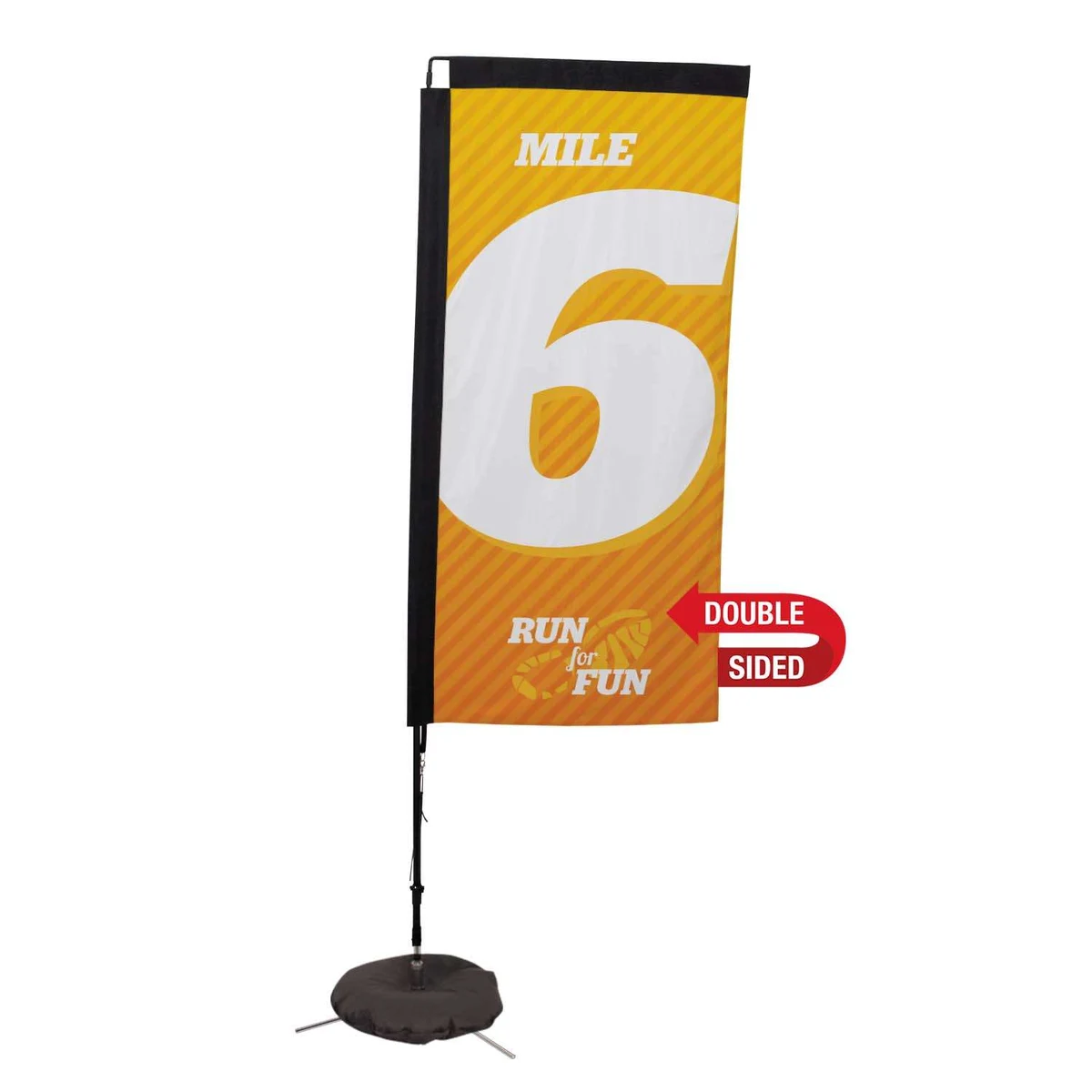 7' Premium Rectangle Sail Sign Kit (Double-Sided with Scissor Base) 1