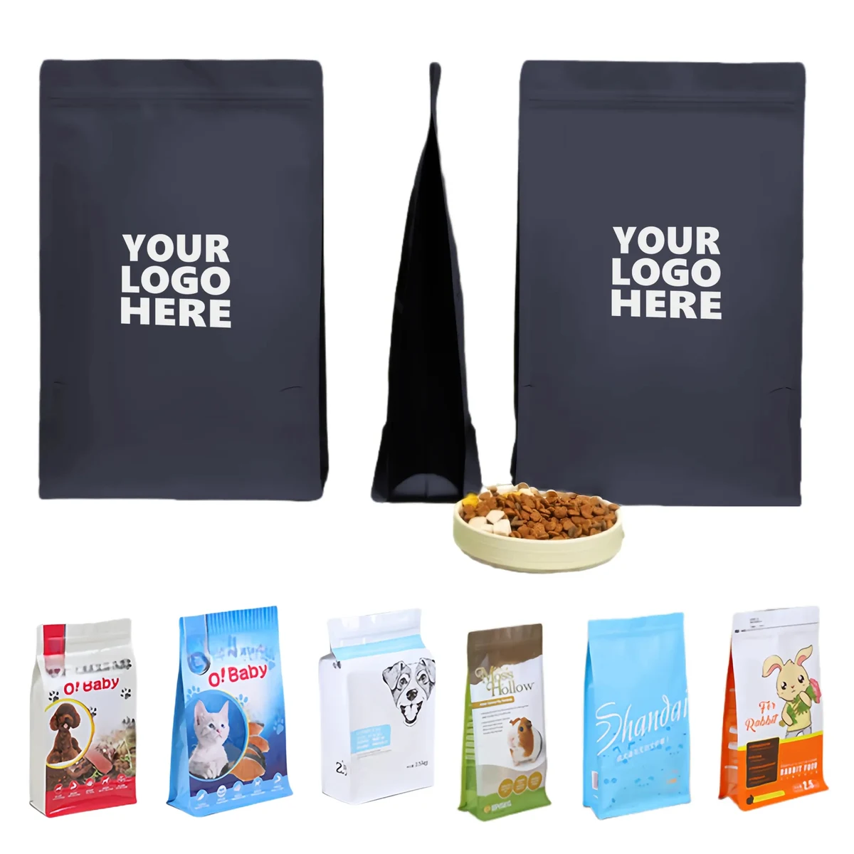 Resealable Pet Food Pouch With Aluminum Foil Layer 1