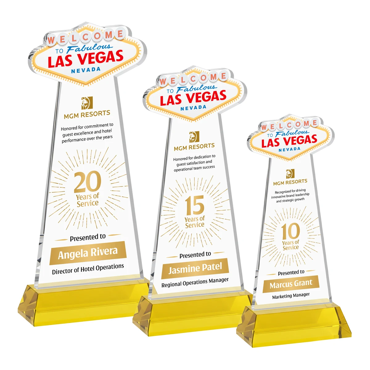 Las Vegas VividPrint™ Award on Hartford Base - Gold 1