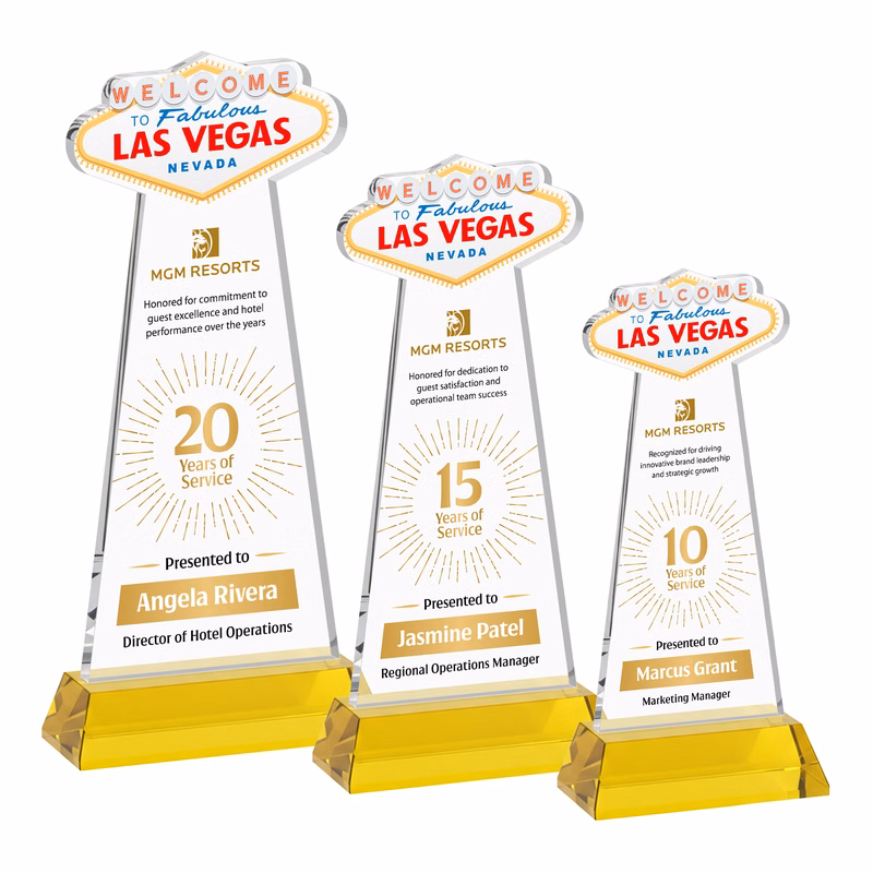 Las Vegas VividPrint™ Award on Hartford Base - Gold